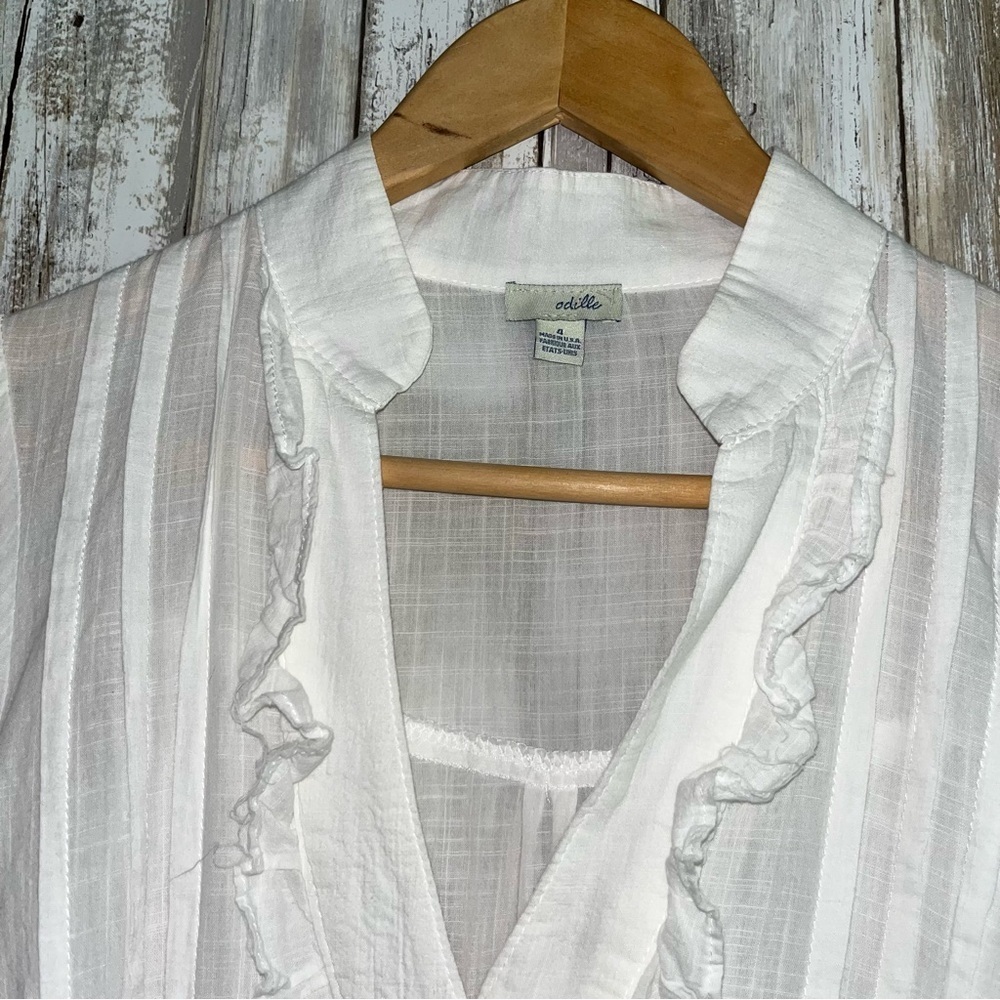 Odille White Ruffle Blouse - Picture 6 of 7